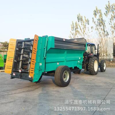 引式家农肥撒肥车双竖蛟龙式粪便撒粪机牵四轮XCE车载立8方抛粪车