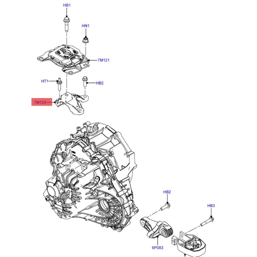 BV617M125LB 适用福特12福克斯2.0 AT 发动机支架 波箱脚胶