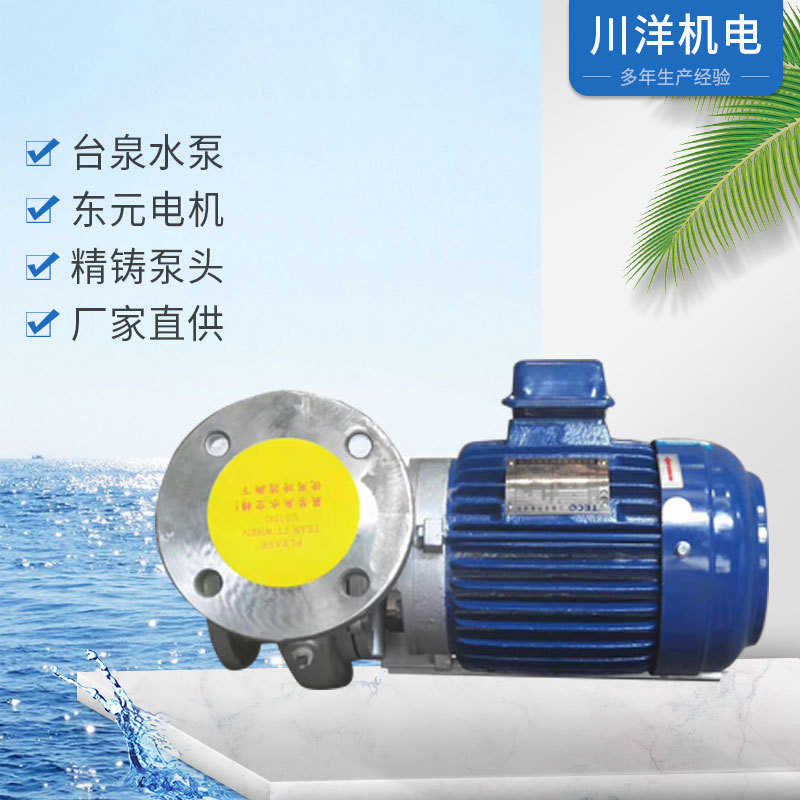 台泉牌AEFF循环离心泵 卧式同轴直联水泵 东元不锈钢304管道水泵