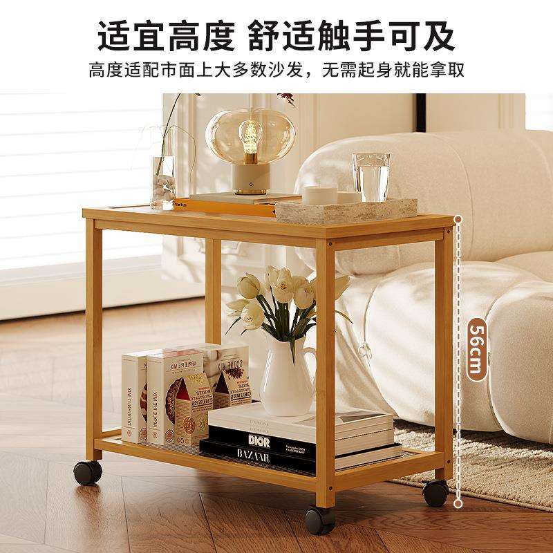 简易小推车客厅移动茶几家用沙发边几侧边柜小户型卧室床头置物架