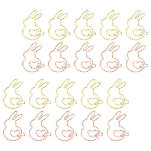 20Pcs Paper Clamp Metal Paper Clip Student Marking Clip