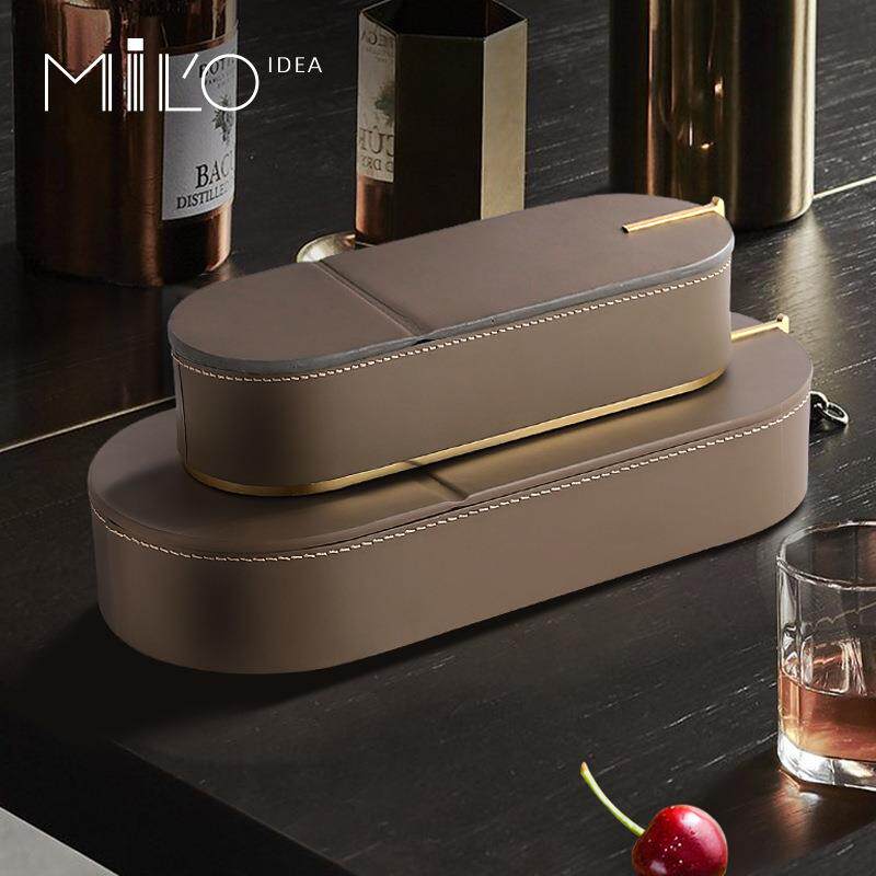 米洛思维现代轻奢胡桃木首饰盒收纳摆设欧式小奢华卧室梳妆台储物