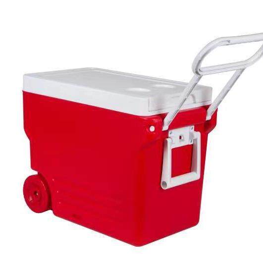 32L户外保温箱PU冷藏箱商用海钓车载保鲜箱家用冰桶带拉杆轮子