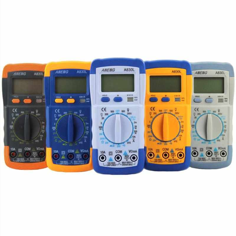 ANENG 新款A830L数字万用表 数显万用表 万能表 A830L+ 黄蓝色