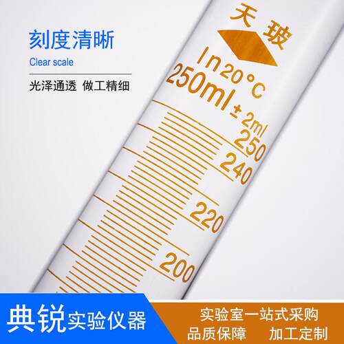 新款直销厂价实验室用品耐高温玻璃量筒量入式量筒量杯高硼硅量筒