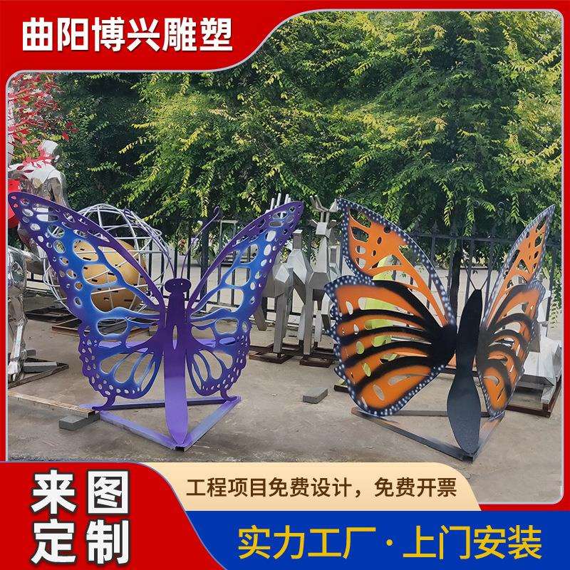 不锈钢火烈鸟雕塑金属镜面现代园林景观装饰动物摆件厂家制作
