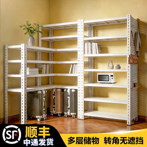 转角L型货架置物架多层仓库阳台置物架杂物间商用超市钢制收纳层