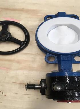 不锈钢衬氟对夹蝶阀D371F4-16P法兰衬氟蝶阀D341F46-16C双向国标