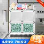 租见描述不生锈碗柜厨房柜餐边柜简易组子橱装 柜出房储物餐具柜收