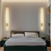 长壁灯卧室床头灯客厅墙灯2轻奢创024新款 饰极简 背意景条914墙装