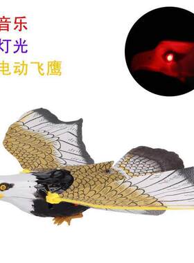 会飞的小鸟玩具电动老鹰鹦鹉有声光电动吊线飞鹰儿童仿真鹦鹉玩具