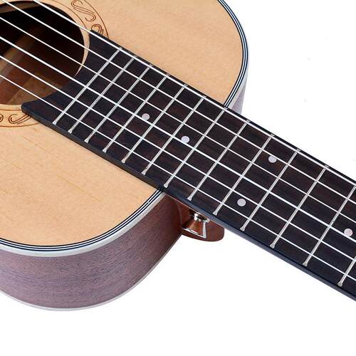 30寸Ukulele尤克里里正桶6弦云杉沙比利木色哑光乌克丽丽厂家供应