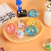 号弹力大球发儿童玩具男孩夜光跳球光球类益跳智带30246绳小女孩