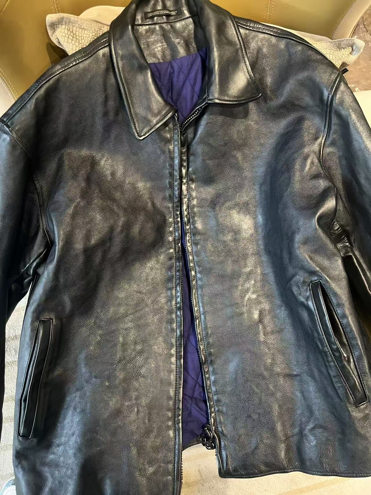 Yohji Yamamoto Black Leather Jacket