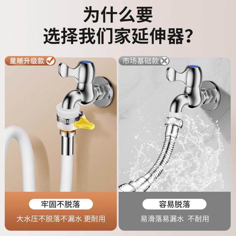 龙头阳台拖把神池加管长万向延伸水器水接头E584可旋转延长管防溅