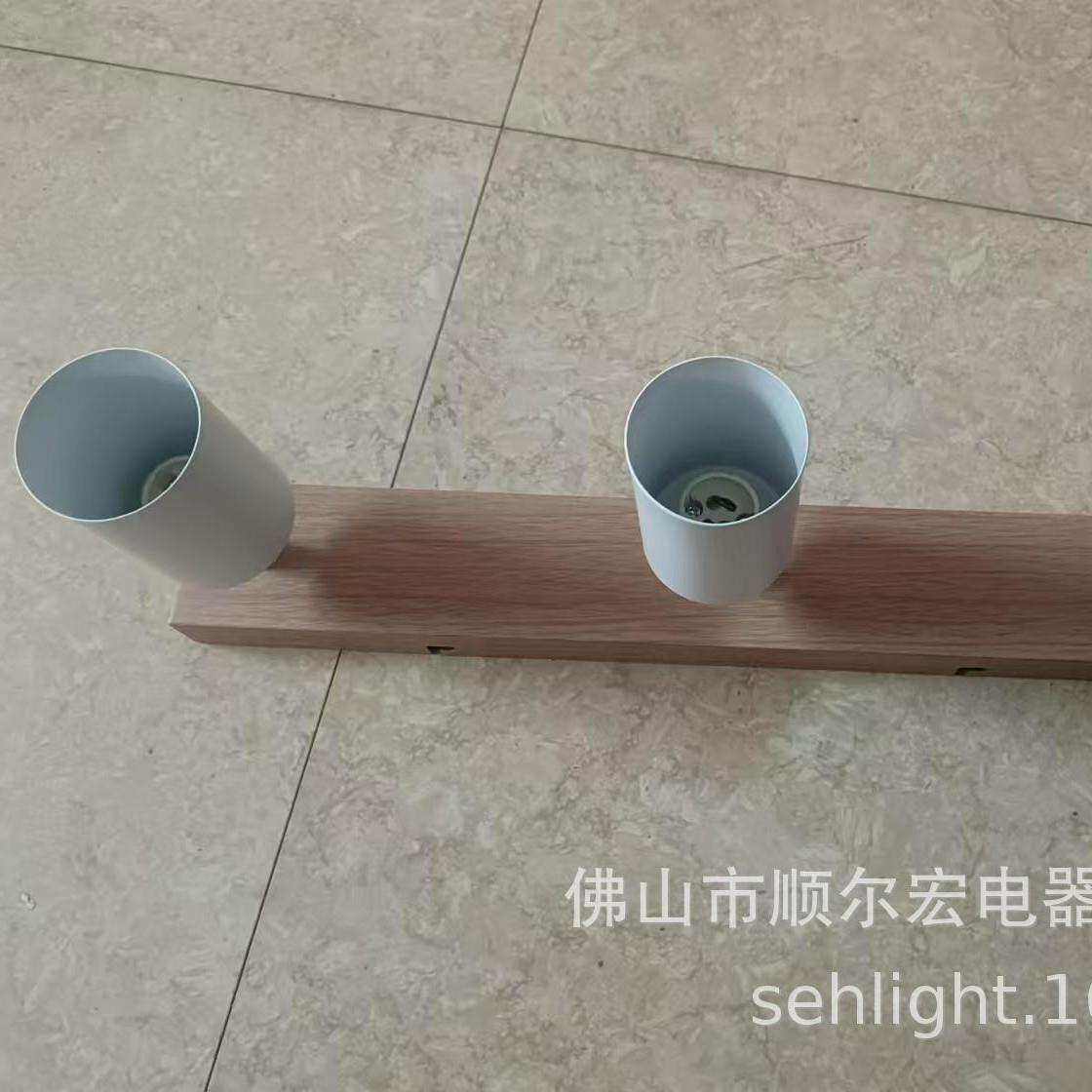 厂家供应木纹色长条GU10吸顶灯架 三头 美规MR16免打孔多头灯套件