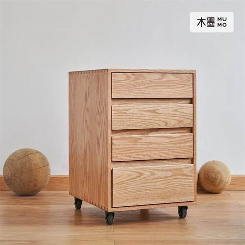 MUMO木墨 移动抽屉柜 实木客厅储物办公现代简约家用柜子小型