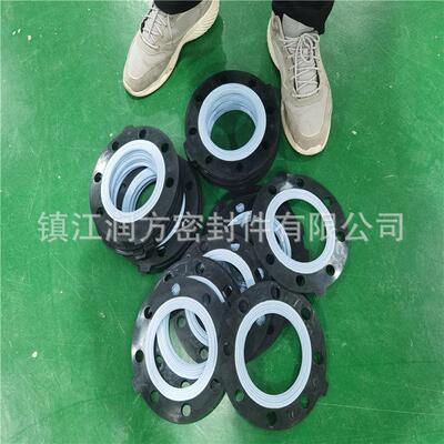 黑色四氟复合垫O形密封垫温硅橡胶垫片法兰盘垫片三元乙丙制品
