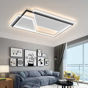 客厅灯现代简约家用客厅房间卧室餐厅北欧创意个性 大气长方形灯具