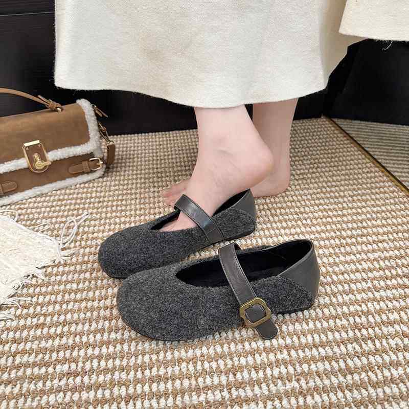 春季玛丽珍鞋毛毛单鞋女2026新款韩版软底浅口内增高豆豆鞋0120e,女鞋,时装靴,淘宝优惠券,粉丝福利购,淘宝优惠卷