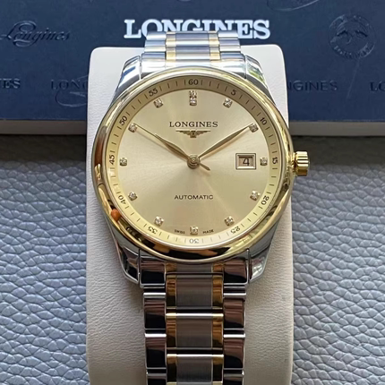 9.8新 浪琴名匠系列间18K黄金自动机械腕表40MM男表L2.793.5.37.7