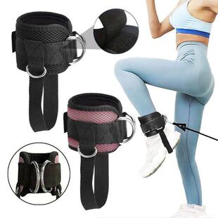Fitness Ankle Straps Adjustable D-Ring Support Cuffs Gym Leg