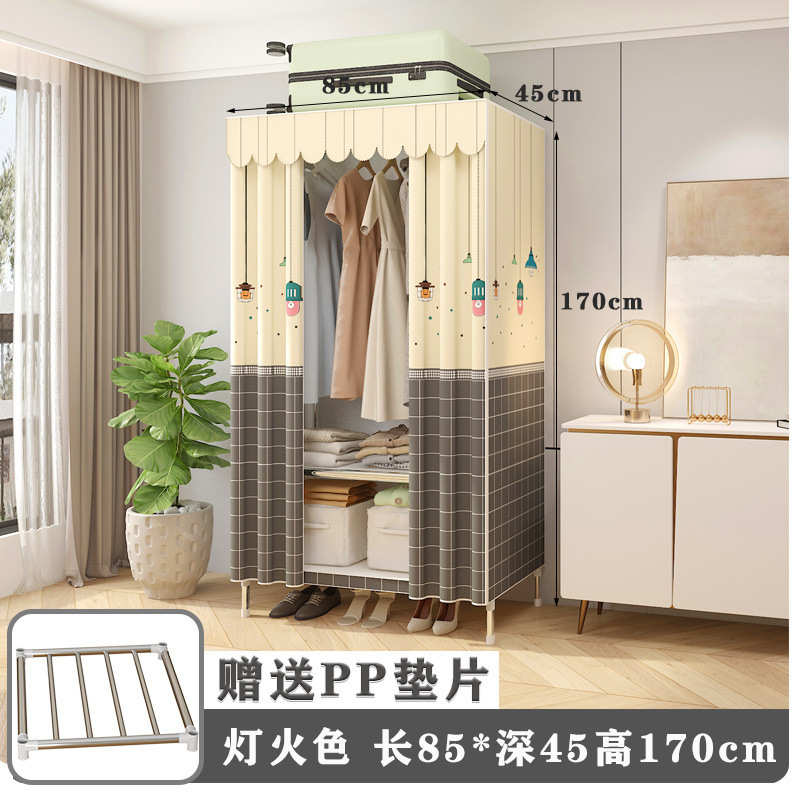 衣柜用布加粗家用柜子衣柜加固收纳组装架衣橱出租房卧室钢管简易