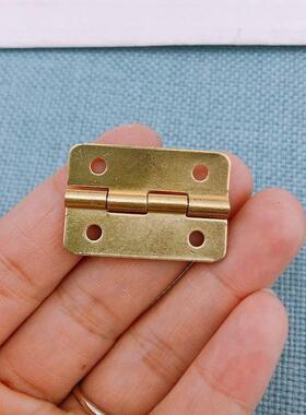 五金30*21圆角合页复古铰链木盒礼盒铁皮平合页四方合页黄色