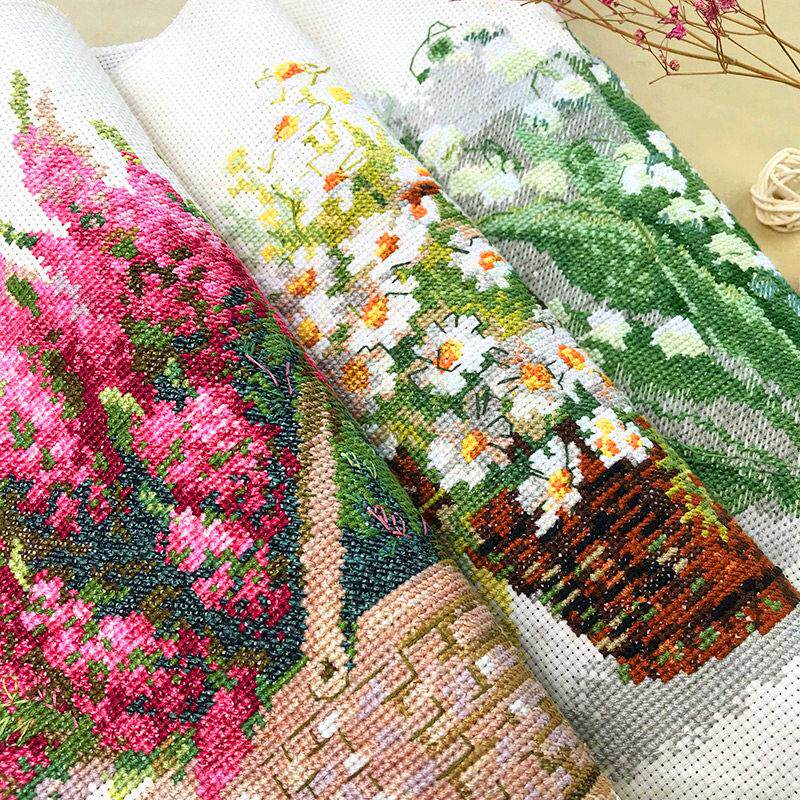 新手花卉十字绣小2205新款现代生简约客厅挂画 画学简件单手2316