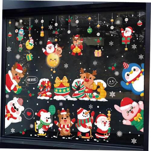 Christmas decorations Stickers Christmas Mall Window decorat