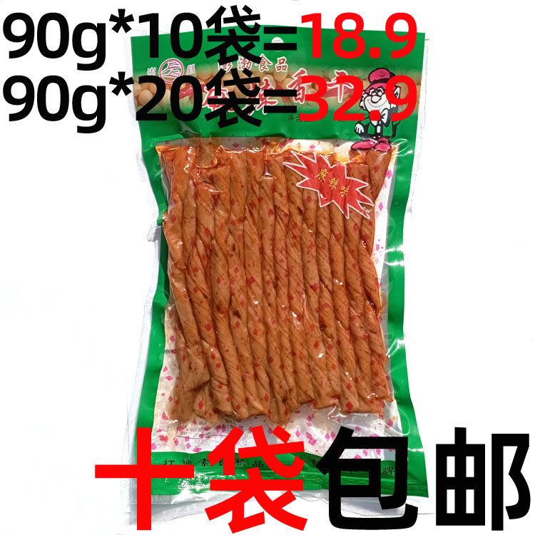 包邮东北特产澎朋麻辣香干90g/180g麻辣豆干豆皮豆卷辣条豆筋老式