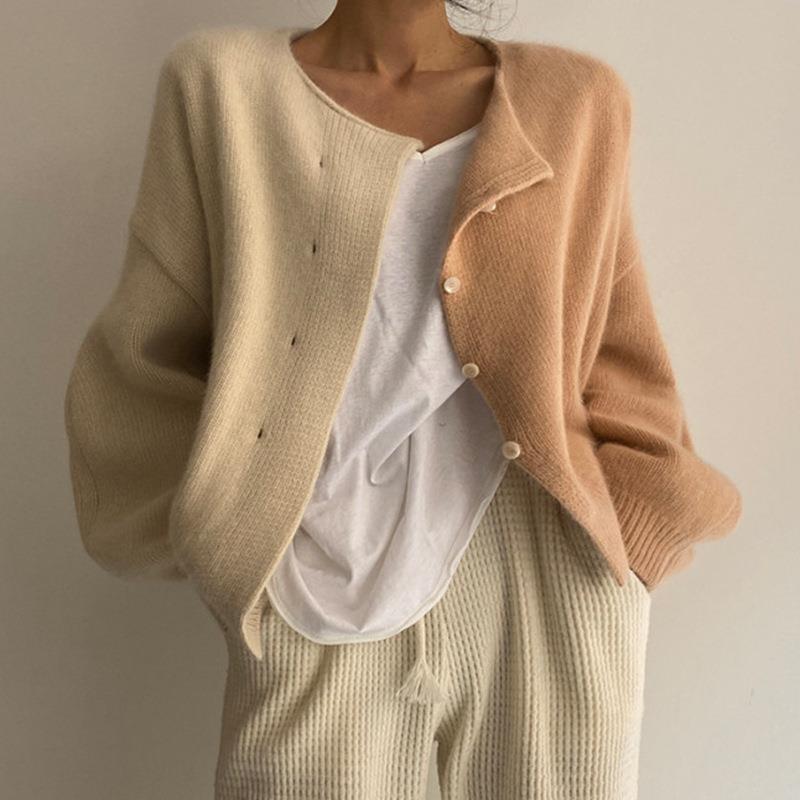 women for jacket sweater cardigan knitted sleeve long loose
