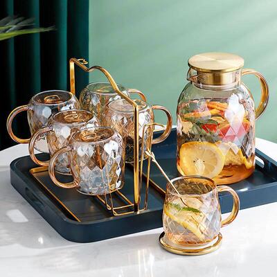 Transparent drinking glass heat-resistant water cup tea cup
