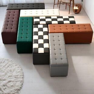 收纳凳储物凳可坐沙发凳子长方形收纳箱多功能置物凳试衣间长条凳