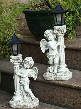 正品饰厂家直销脂仿古天件使庭院摆室内外太阳树能花园景观摆工艺