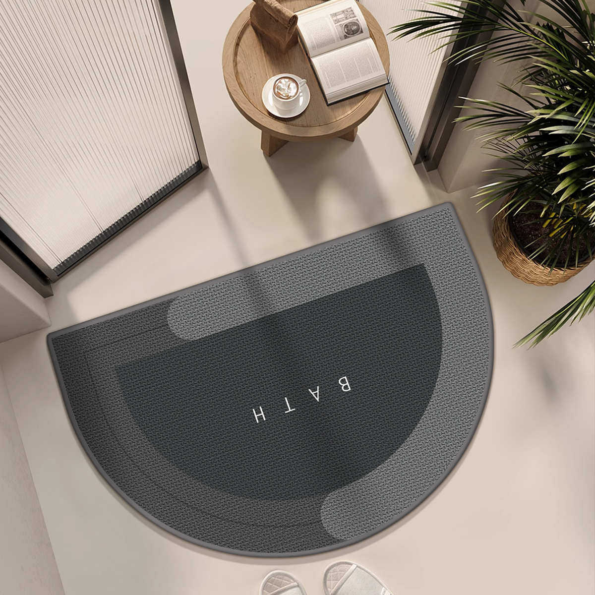 高级仿亚麻编织浴室地垫厕所门口地毯吸水速干耐脏卫生间防滑脚垫,居家布艺,家用脚垫,淘宝优惠券,粉丝福利购,淘宝优惠卷