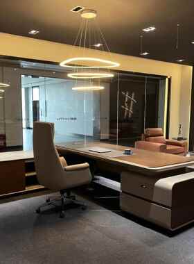 202年经新款高档轻奢AZN老板5桌简约代总裁桌现总理办公室大班台