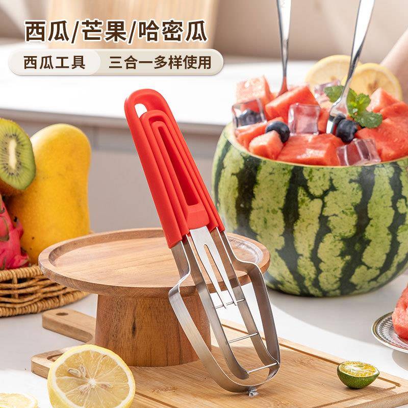 瓜切瓜器04不锈钢切瓜西3工具创意家用水果分割器哈密瓜西切西瓜