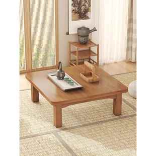 A10L楠竹榻榻米小茶几家用炕桌实木方桌正方形炕上饭桌学习矮桌飘