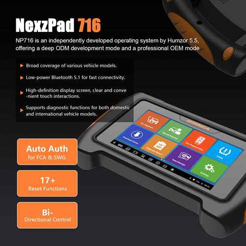 NP716 5.5英寸WiFi/蓝牙OBD2汽车故障诊断仪 多语言外贸版