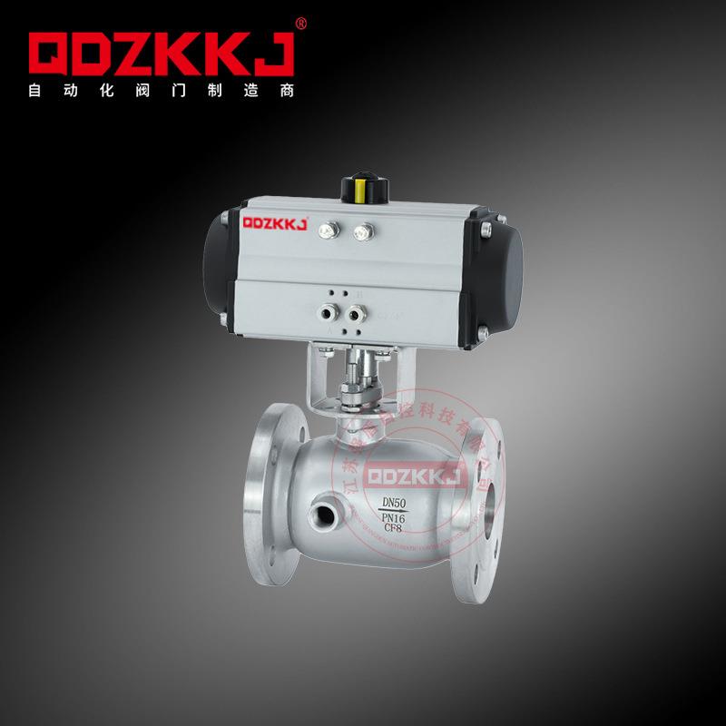 不锈钢法兰气动保温球阀BQ641F-16高温蒸汽沥青DN40506580100