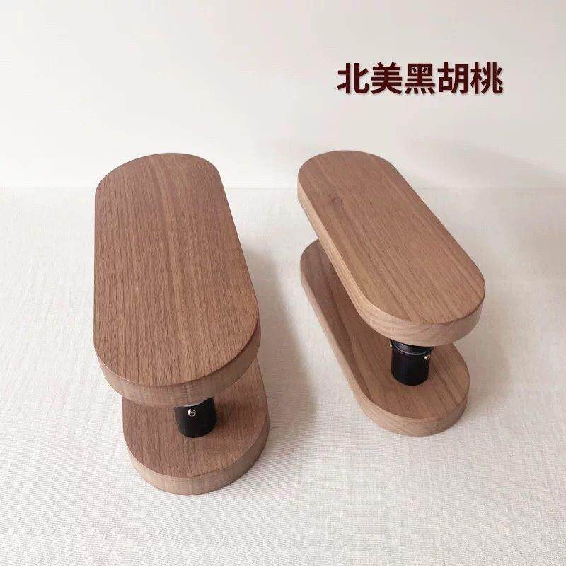 黑胡桃玻璃门大拉手原木色复古风简约加宽咖啡店推拉把手刻字