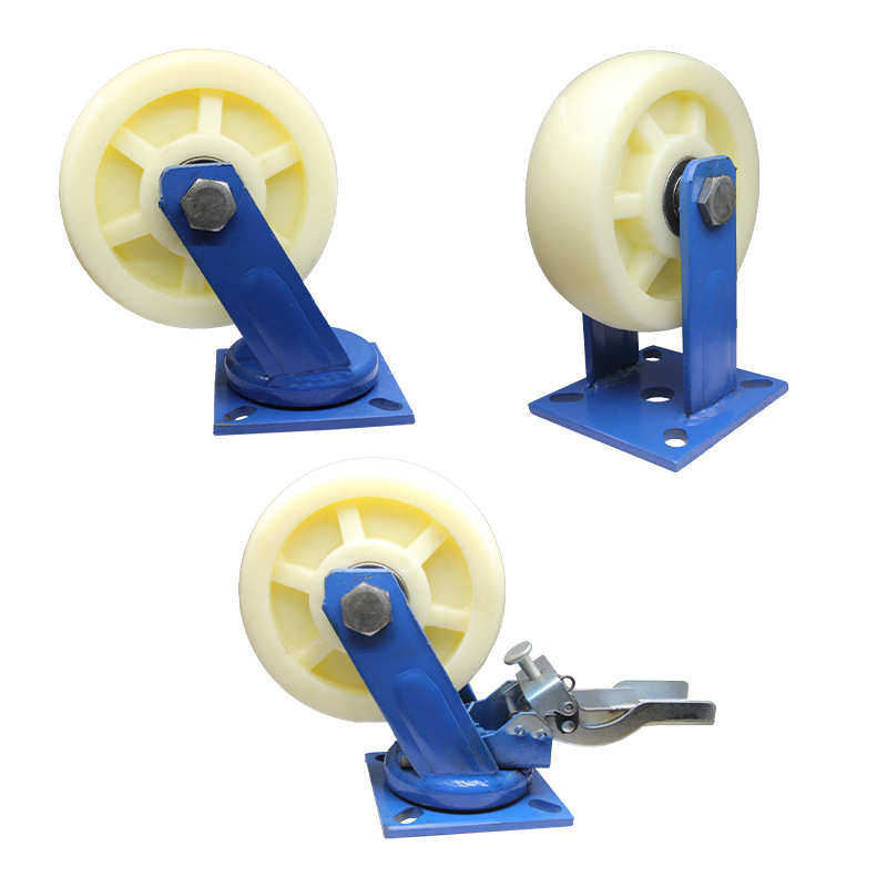 超重型尼龙轮子耐磨脚轮加重6/8/10/12寸工业尼龙轮定向轮万向轮,标准件/零部件/工业耗材,脚轮,淘宝优惠券,粉丝福利购,淘宝优惠卷