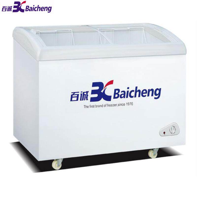 百诚 SD/C-260 338 华圆弧玻璃门 双室双温冷藏冷冻卧式冷柜