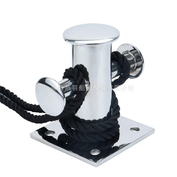 船用304不锈钢系船柱 十字缆桩系缆绳 游艇码头羊角绳栓船舶五金
