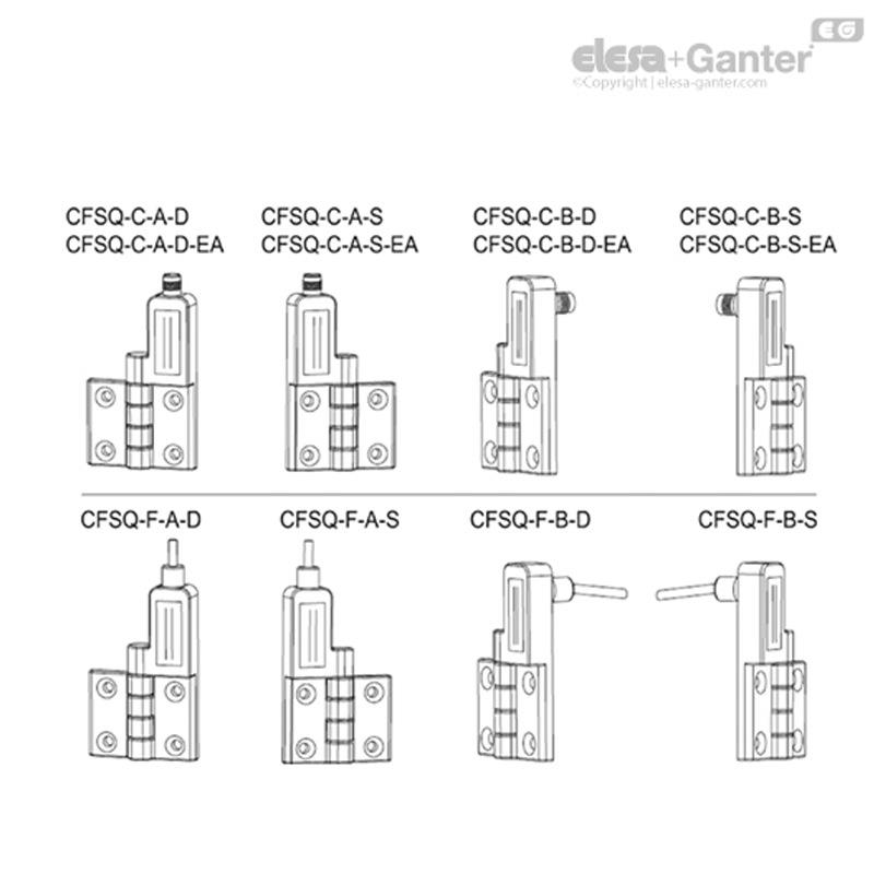 Elesa Ganter伊莉莎冈特 CFSQ 带内置安全开关的铰链