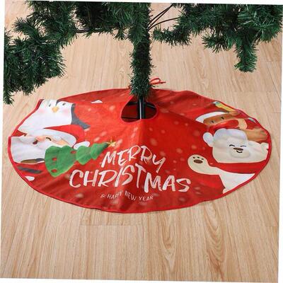 Christmas Printed tree bottom decorative tree skirt圣诞树裙