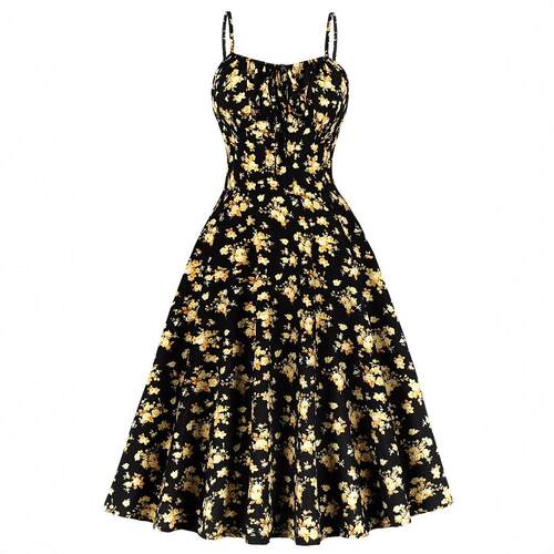 Spaghetti strap floral dress 吊带碎花连衣裙