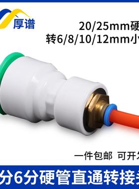 20/25mm硬管PVC/PPR/PE水管转6/8/10/12/16mm气动软管大小转接头