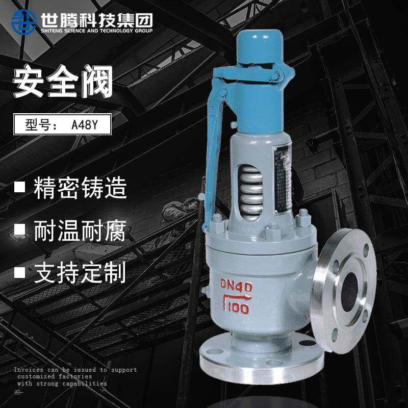世腾A48Y-16C工业管道蒸汽泄压阀门弹簧全启式不锈钢安全阀DN100